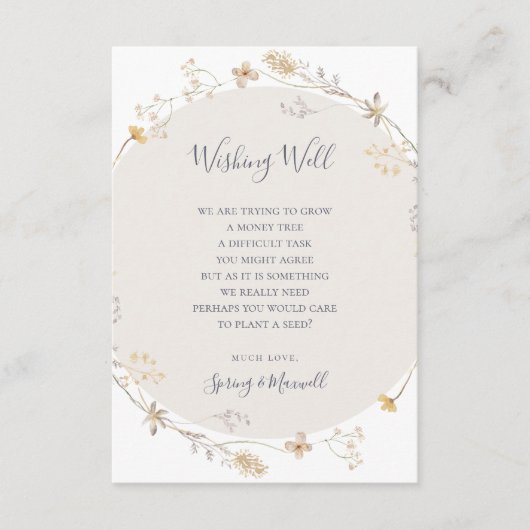 春野草 |白結婚の願い井戸 エンクロージャーカード (正面)
