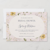 春野草 |赤面水平ブライダルシャワー 招待状 (正面)