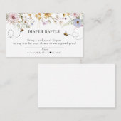 春野草 | Bee Baby Shower |おむつ エンクロージャーカード (正面/裏面)