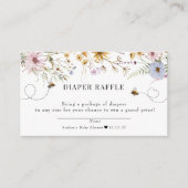 春野草 | Bee Baby Shower |おむつ エンクロージャーカード (正面)