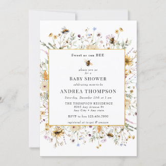 春野草 | Bee Baby Shower 招待状