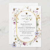 春野草 | Bee Baby Shower 招待状 (正面/裏面)