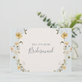 春野草 | Blue Bridesmaid Proposal Card 招待状 (スタンド正面)