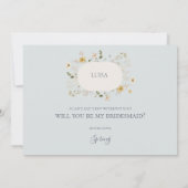 春野草 | Blue Bridesmaid Proposal Card 招待状 (裏面)
