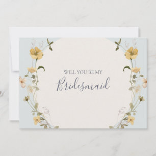 春野草   Blue Bridesmaid Proposal Card 招待状