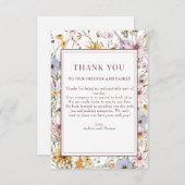 春野草 | Boho Chic 結婚's |ありがとうございます エンクロージャーカード (正面/裏面)