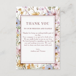 春野草 | Boho Chic 結婚's |ありがとうございます エンクロージャーカード