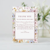 春野草 | Boho Chic 結婚's |ありがとうございます エンクロージャーカード (スタンド正面)