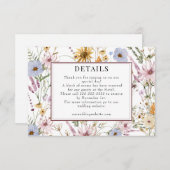 春野草 | Boho Chic 結婚's |詳細 エンクロージャーカード (正面/裏面)