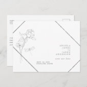 春鉛筆フローラ日付はがきを保存 ポストカード (正面/裏面)