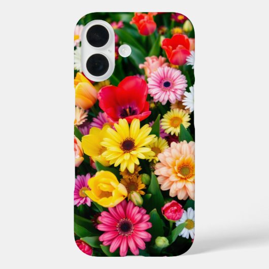 春開花の爆発 – 鮮やかフラワーミックス Case-Mate iPhoneケース (裏面)