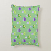 春開花イン青と白ポットアクセント枕 アクセントクッション (裏面(縦))