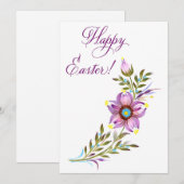 春開花イースターグリーティング シーズンカード (正面/裏面)