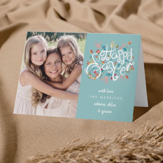 春開花イースターフォトグリーティングカード シーズンカード