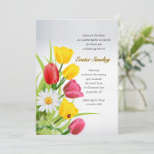 春開花イースター招待状 招待状 (スタンド正面)