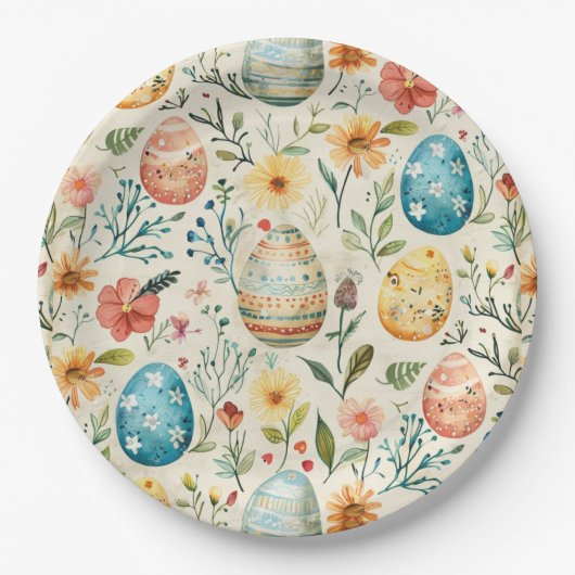 春開花イースター1 ペーパープレート (正面)
