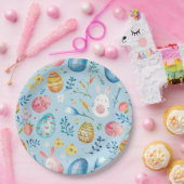 春開花イースター4 ペーパープレート (パーティー)