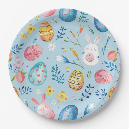 春開花イースター4 ペーパープレート (正面)