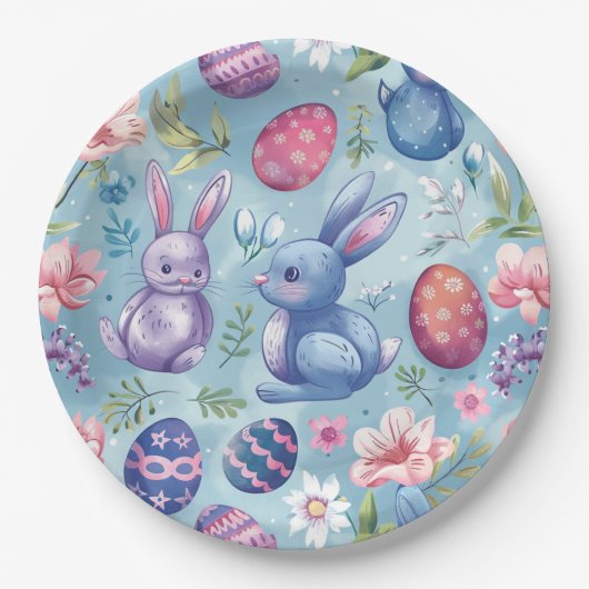 春開花イースター5 ペーパープレート (正面)