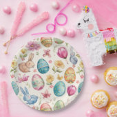 春開花イースター6 ペーパープレート (パーティー)