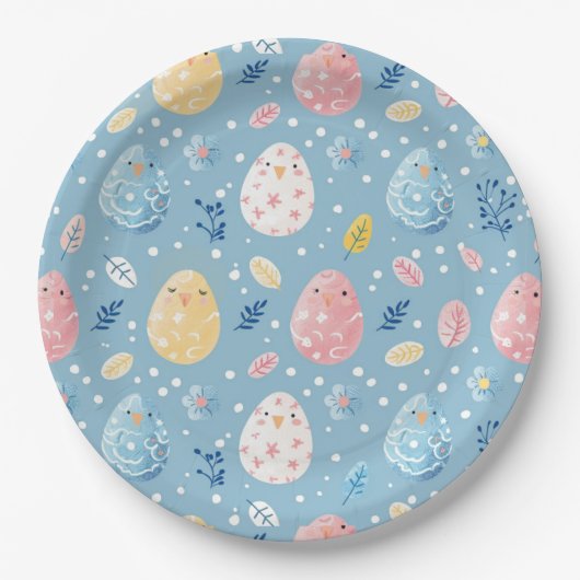 春開花イースター8 ペーパープレート (正面)
