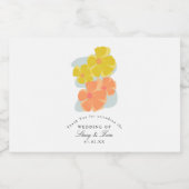 春開花コスモスハンドドロー結婚ズ リキュールボトルラベル (シングルラベル)