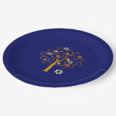 春開花ツリーパスソーバーお祝い ペーパープレート (アングル)