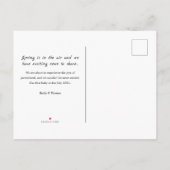 春開花デイジー妊娠リビール/誕生Announ 案内ポストカード (裏面)