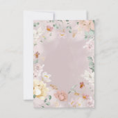 春開花ワイルドフラワーパープルガールベビーシャワー サンキューカード (裏面)