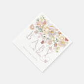 春開花ワイルドフラワーパープルガールベビーシャワー スタンダードカクテルナプキン (角)