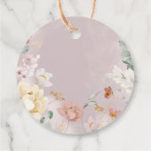 春開花ワイルドフラワーパープルガールベビーシャワー フェイバータグ (裏面)