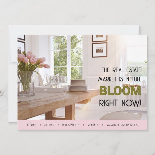 春開花実在不動産業者マーケティングはがき シーズンカード (正面)