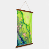 春開花抽象芸術カラフル.モダン抽象芸術 吊り下げ型タペストリー (傾斜あり)