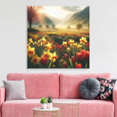 春開花放射 キャンバスプリント (インサイチュ (リビング))