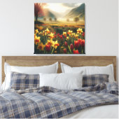 春開花放射 キャンバスプリント (インサイチュ (寝室))