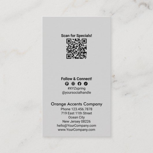 春開花救済お客様の成長の評価カード 名刺 (裏面)