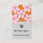 春開花救済お客様の成長の評価カード 名刺 (正面)