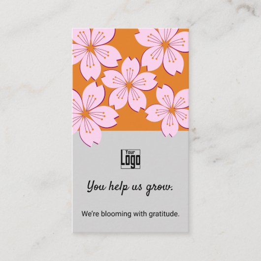春開花救済お客様の成長の評価カード 名刺 (正面)