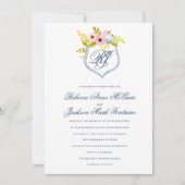 春開花水彩フローラ結婚式招待状 招待状 (正面)