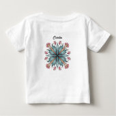 春開花：ジオメトリフローラ名 ベビーTシャツ (裏面)