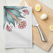 春開花:ジオメトリフローラ キッチンタオル (四つ折り)