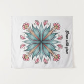 春開花：ジオメトリフローラ タペストリー (正面(横))