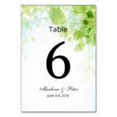 春離れの水結婚色のテーブルカード テーブルナンバー (裏面)