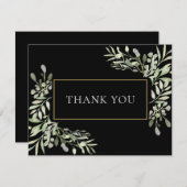 春離れスブラック金ゴールドビジネスサンキューカード サンキューカード (正面/裏面)