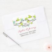 春離れ結びラブツリーお洒落結婚ズ スクエアシール (封筒)