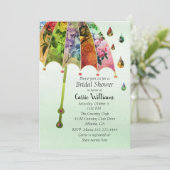 春雨のブライダルシャワーの招待状 招待状 (スタンド正面)