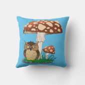 春雨シャワーフクロウキノコ クッション (裏面)