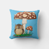 春雨シャワーフクロウキノコ クッション (正面)
