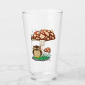春雨シャワーフクロウキノコ タンブラーグラス (正面)