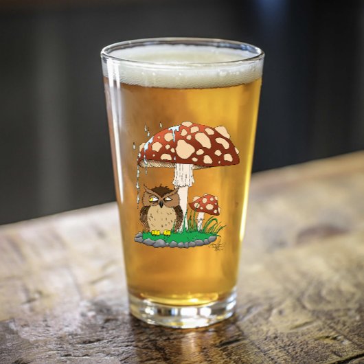 春雨シャワーフクロウキノコ タンブラーグラス